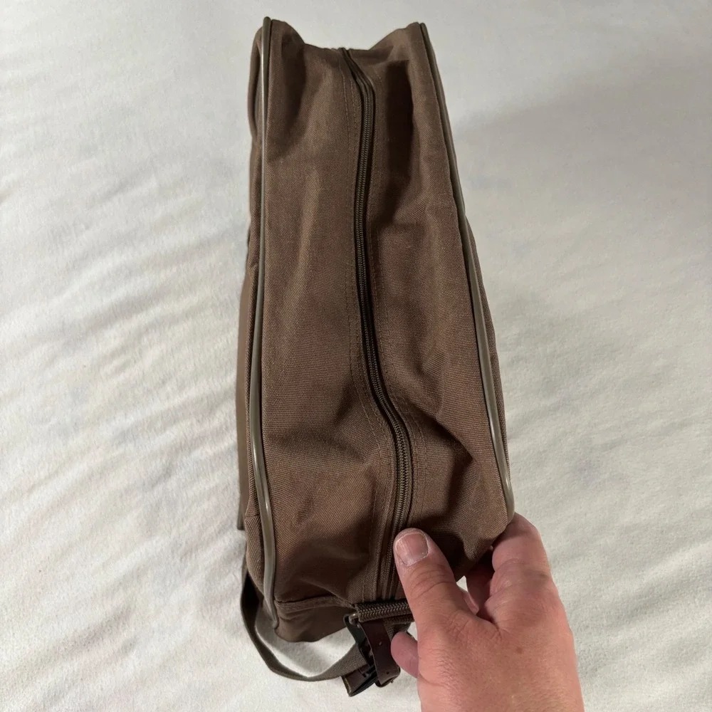 Jaguar Carry On Bag Unisex Large Brown Excellent Vintage Canvas Shoulder Luggage